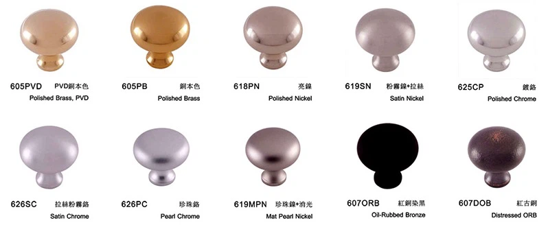 Popular finishes Popular finishes